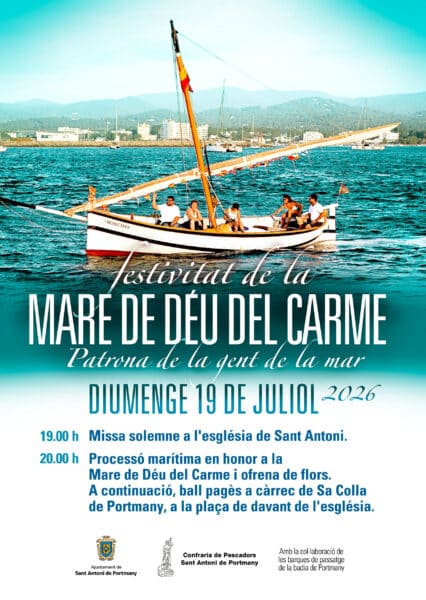 Festividad de la Mare de Déu del Carme en Sant Antoni 2026