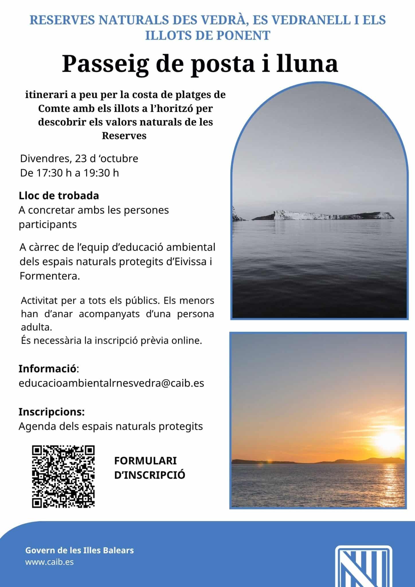 Caminata nocturna en Cala Comte