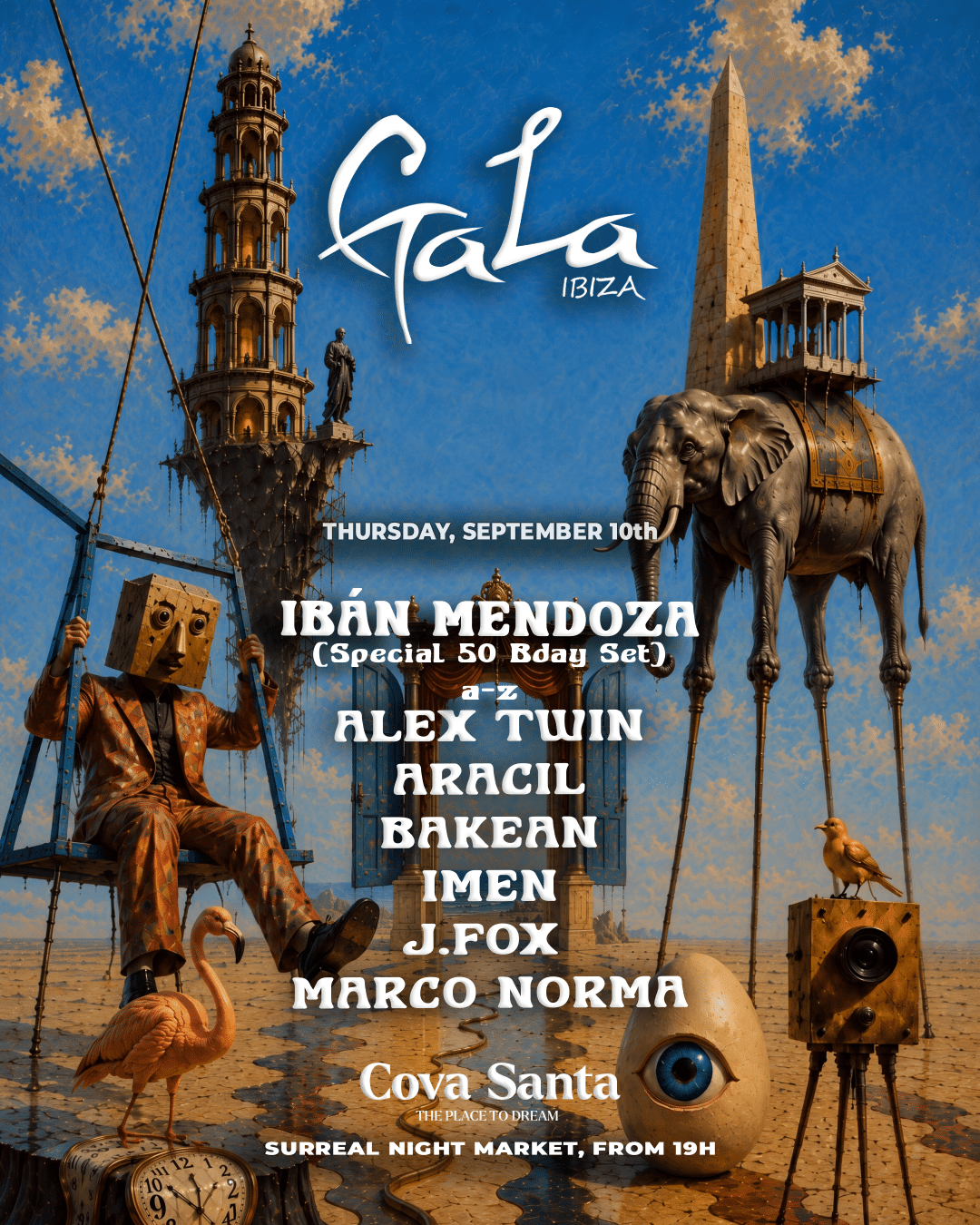 Gala Ibiza en Cova Santa, celebrando 50 años de Iban Mendoza