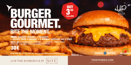 Burger Gourmet en Up Ibiza Sky Society