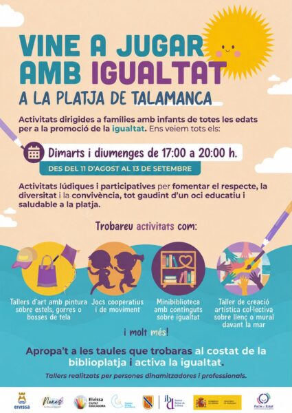 'Vine a jugar amb igualtat' llega a la Biblioplatja de Talamanca