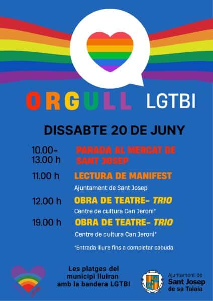 Sant Josep celebra el Día del Orgullo LGTBI con teatro, mercado y manifesto