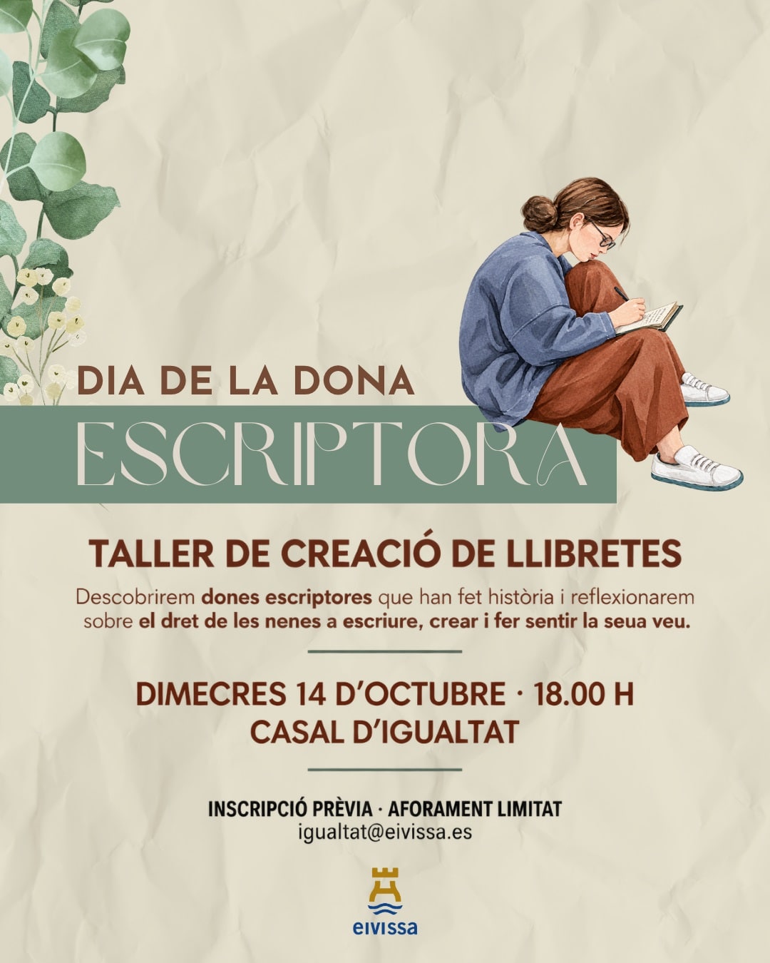Taller de creación de libretas por el Día de la Escritora en Ibiza