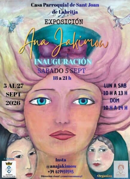 Exposición de Ana Jakimow en la Casa Parroquial de Sant Joan de Labritja