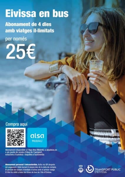 Nuevo abono de bus en Ibiza: 4 días de viajes ilimitados por 25€