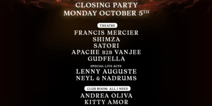 Closing Party de Solèy de Francis Mercier en Hï Ibiza