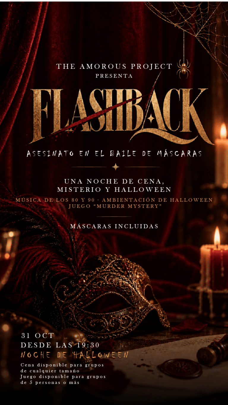 Flashback: cena de Halloween con misterio y música de los 80 y 90 en The Amorous Project