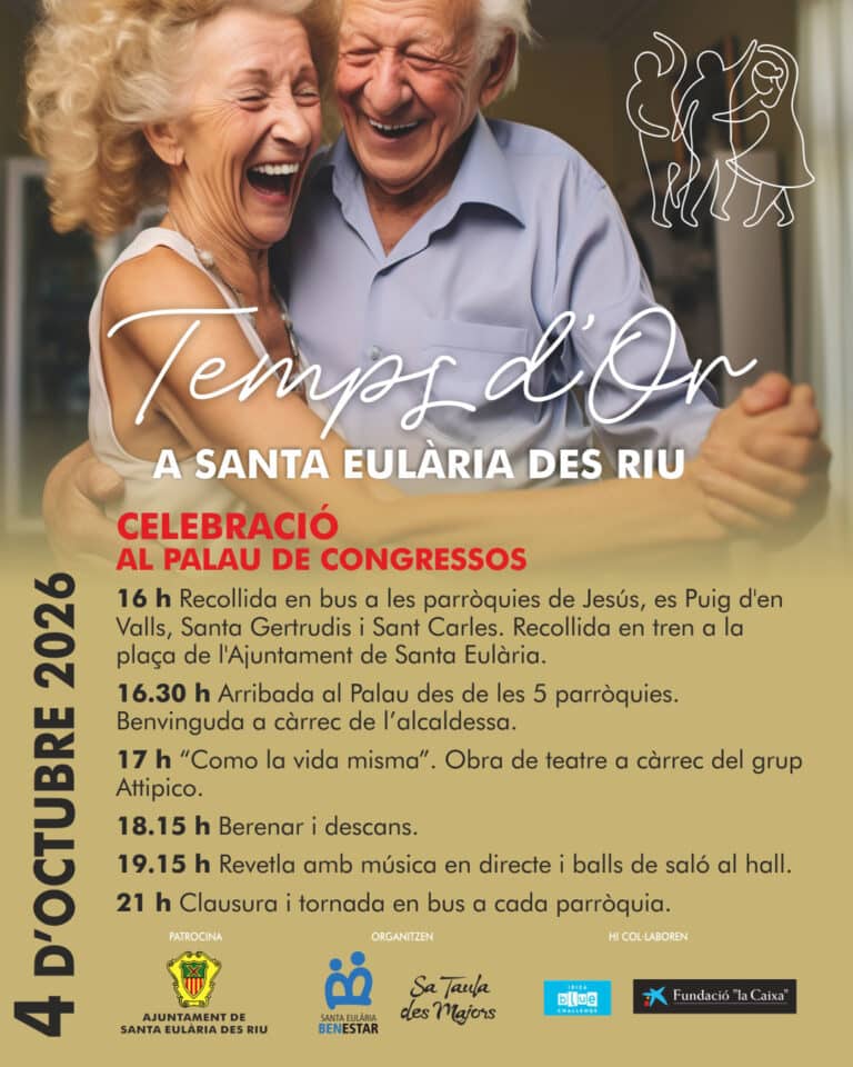 Temps d'Or 2026: Santa Eulària celebra el Día de las Personas Mayores con tres jornadas
