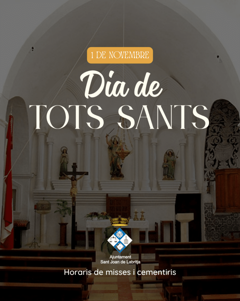 Horarios de misas y cementerios en Sant Joan por Todos los Santos