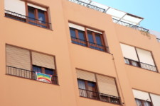Mensajes de ánimo en los balcones de Ibiza frente al coronavirus