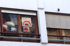 Mensajes de ánimo en los balcones de Ibiza frente al coronavirus