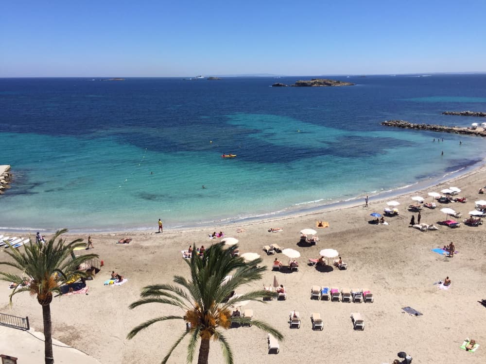 Figueretas Beach Städtischer Strand Ibiza