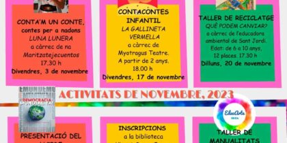 Activités d'automne à la bibliothèque Sant Jordi Ibiza