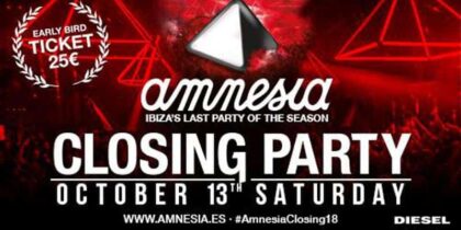 Amnesia Eivissa Closing Party 2018