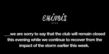 Chinois Ibiza trabaja sin descanso para reabrir tras la tormenta