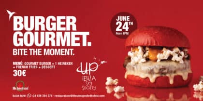 Burger Gourmet en Up Ibiza Sky Society