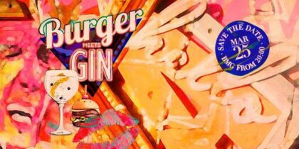 Donaes y Ken Abel en cabina y el arte de Boke en Burger Meets Gin