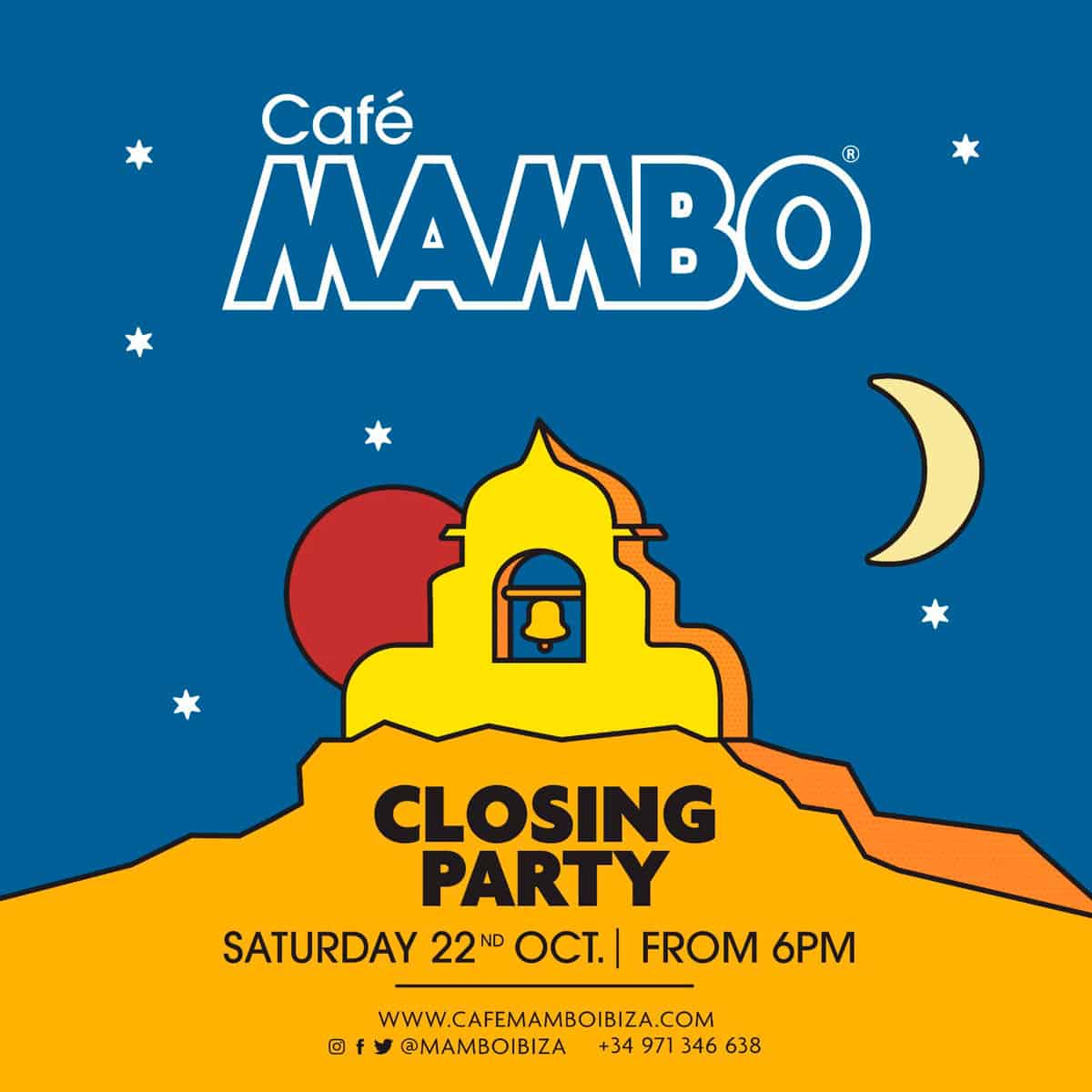 Закрытие Cafe Mambo Ibiza Fiestas Ibiza