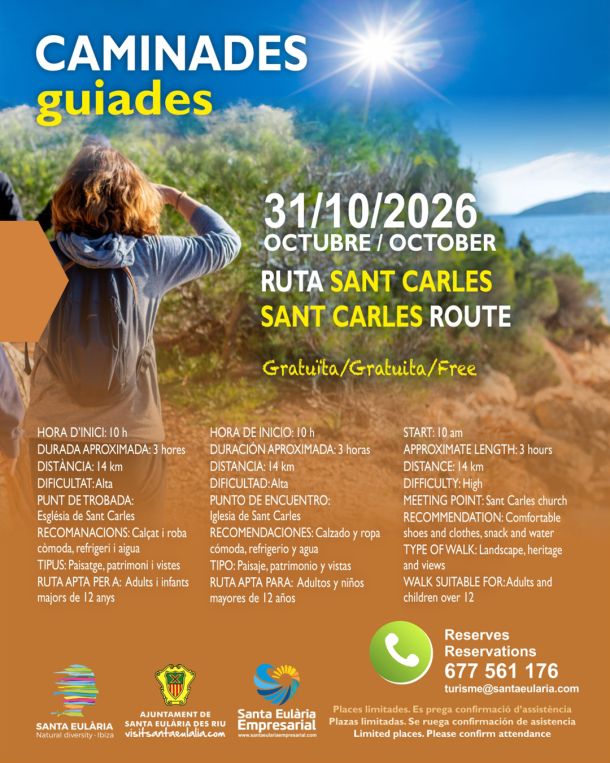 Caminata guiada ruta San Carlos