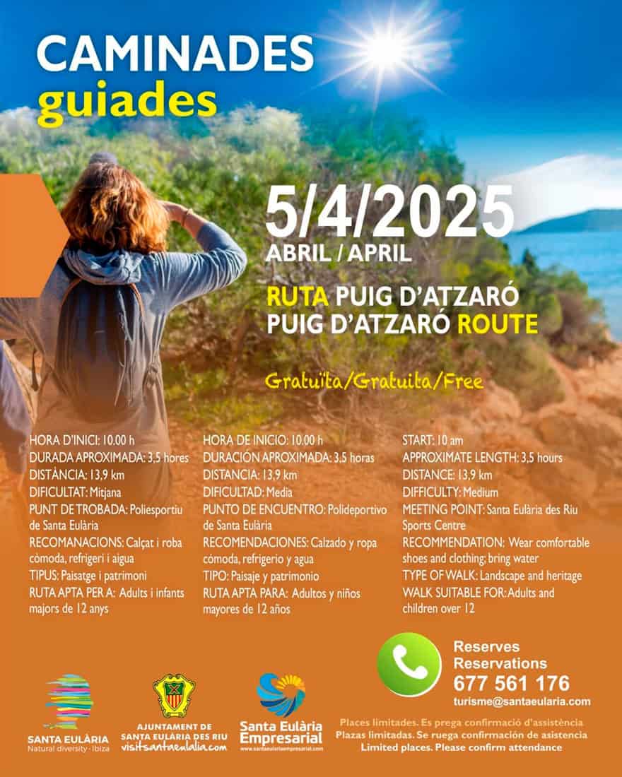 Caminata guiada ruta Puig d’Atzaró