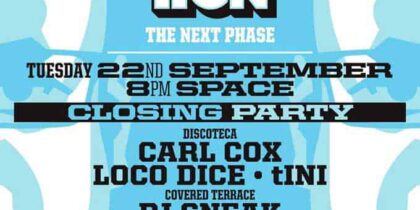 Carl Cox Music Is Revolution Closing Party on Space Ibiza