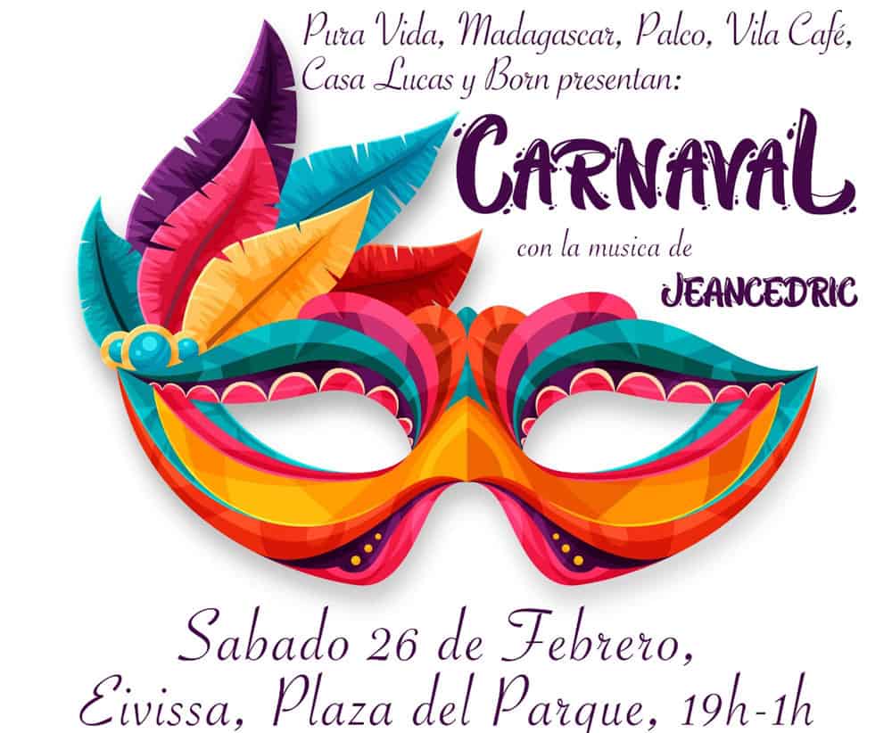 Carnavalsfeest op de Plaza del Parque op Ibiza Fiestas Ibiza