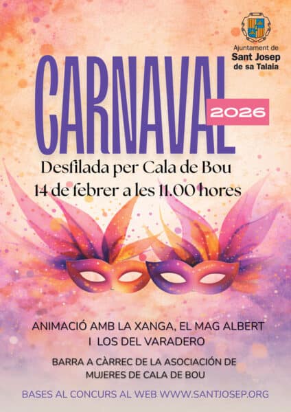 San José celebra el Carnaval con una colorida Rúa en Cala de Bou