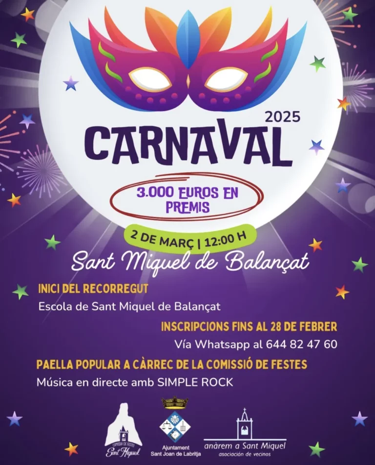 Carnaval en Ibiza 2025: Rúas de carnaval en la isla