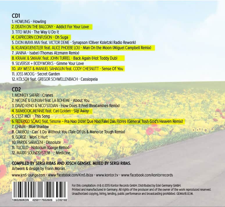 Le CD de Km5 Ibiza Volume 15 est en vente