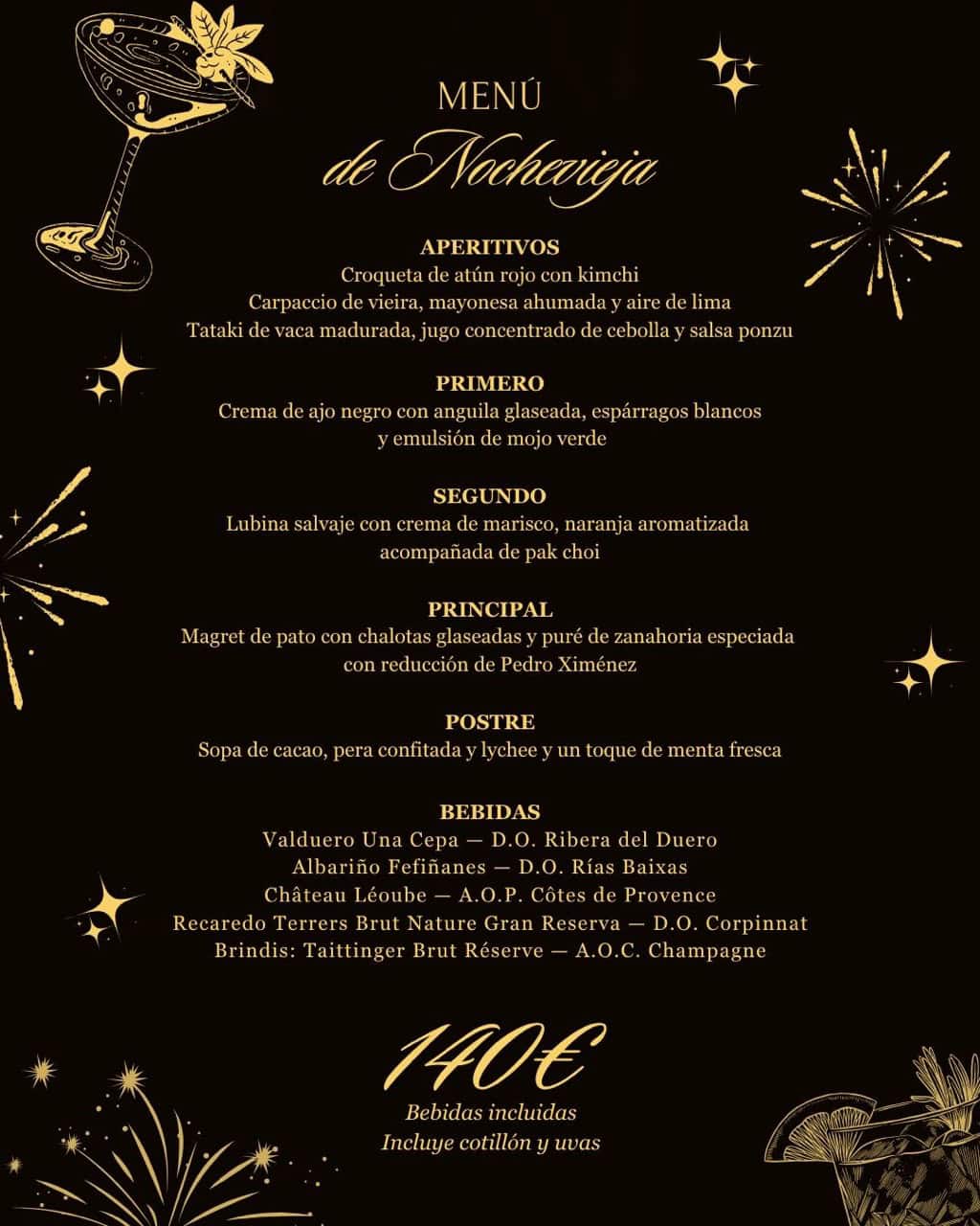 Menús de Nochebuena y Nochevieja en CBbC Marina Sta Eulalia Ibiza