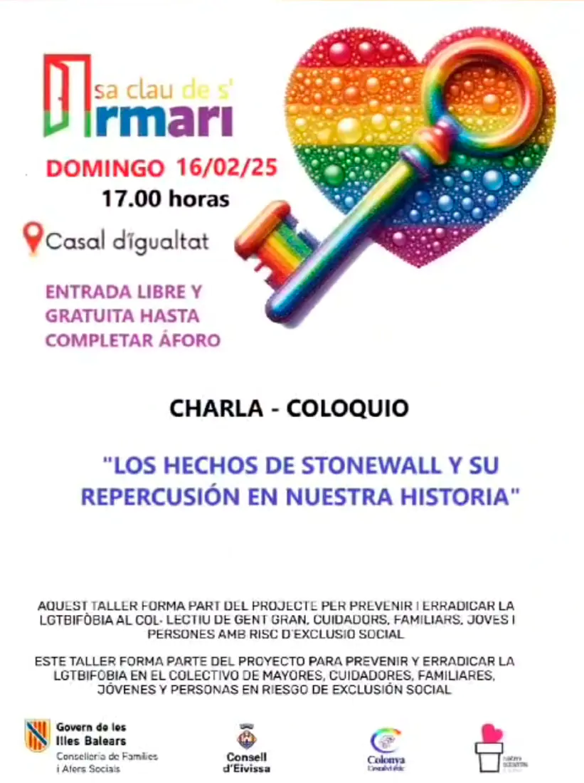 Charla coloquio sobre Los hechos de Stonewall con La llave del armario