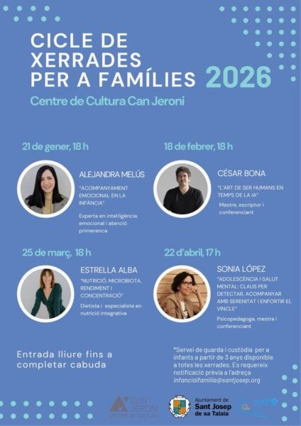Charlas para familias en Can Jeroni