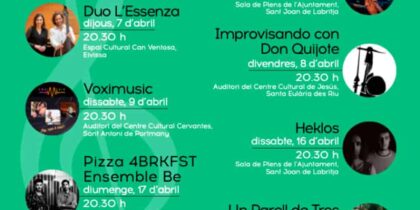 Concerts Dies Musicals Eivissa Abril Agenda cultural i esdeveniments Eivissa Eivissa
