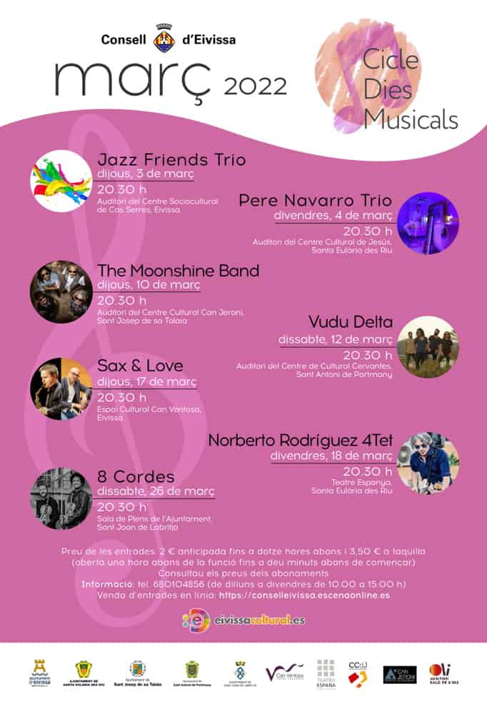 15 bandas ibicencas en el Ciclo Días Musicales Música Ibiza