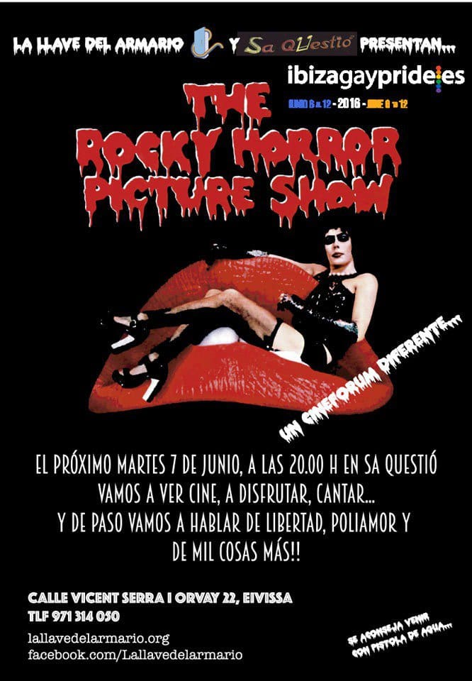 Liberté et polysexualité: Cineforum of The Rocky Horror Picture Show à Sa Questió Ibiza