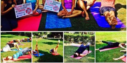 Séances de yoga solidaires à l'extérieur, le dimanche à Santa Eulalia