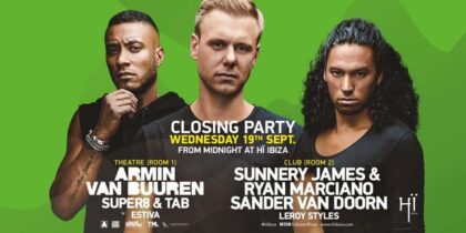 Armin Van Buuren – Sunnery James & Ryan Marciano Closing Party en Hï Ibiza