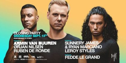 Closing of the party of Armin Van Buuren in Hï Ibiza