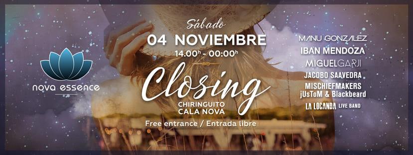 Great party on the beach for the Closing 2017 of the Chiringuito de Atzaró Ibiza