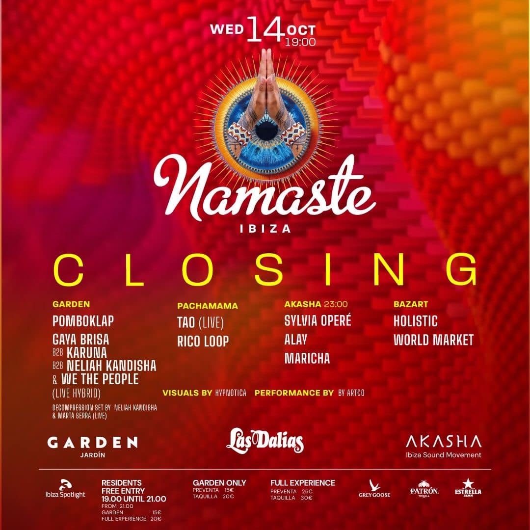 Namaste Closing en Las Dalias Ibiza y Akasha