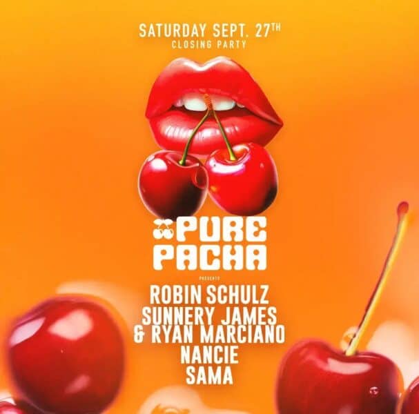 Closing Party de Pure Pacha con Robin Schulz en Pacha Ibiza