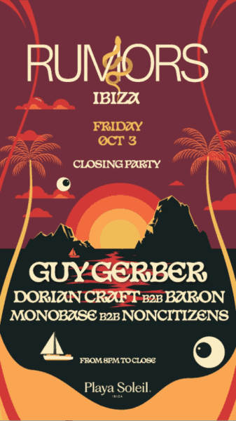 Rumors Ibiza Closing Party en Playa Soleil