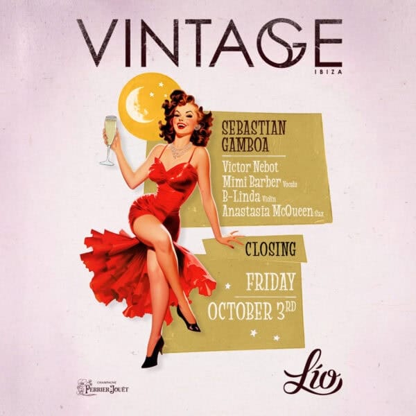 Elegancia retro en el Closing de Vintage en Lío Club Ibiza