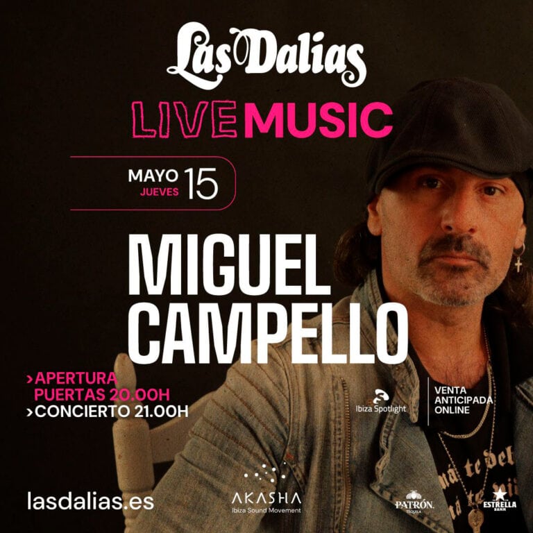 Concierto de Miguel Campello en Las Dalias Ibiza