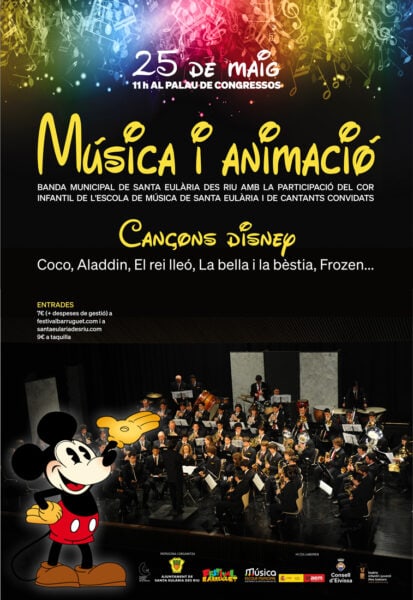 Música y animación, concierto de las canciones de Disney en Santa Eulalia