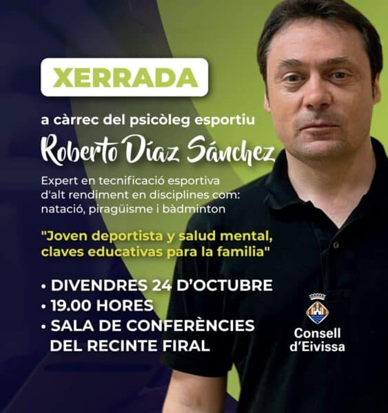 Conferencia sobre salud mental en el deporte juvenil con Roberto Díaz Sánchez