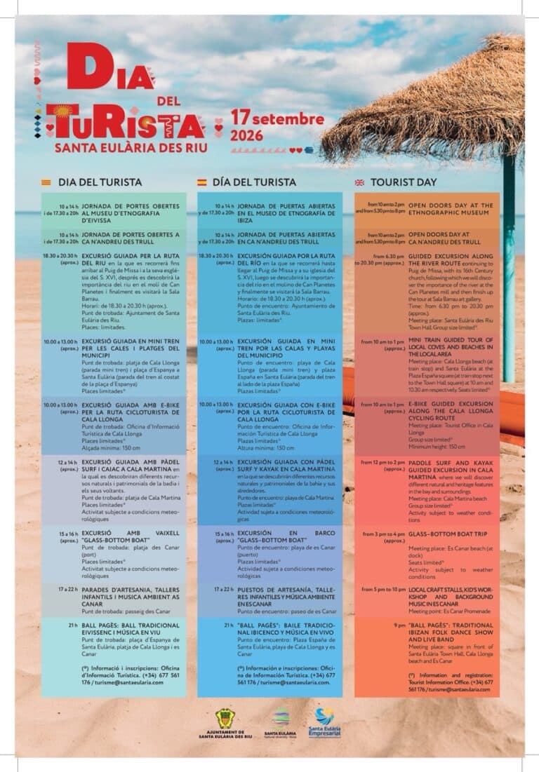 Día del Turista en Ibiza: Actividades gratis en toda la isla