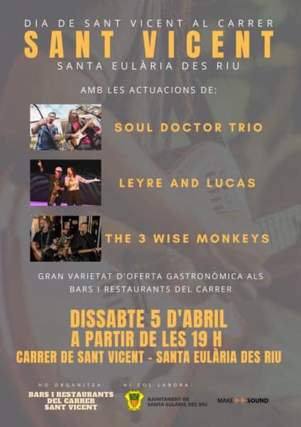 Música y gastronomía en la calle para celebrar el Día de San Vicente en Santa Eulalia