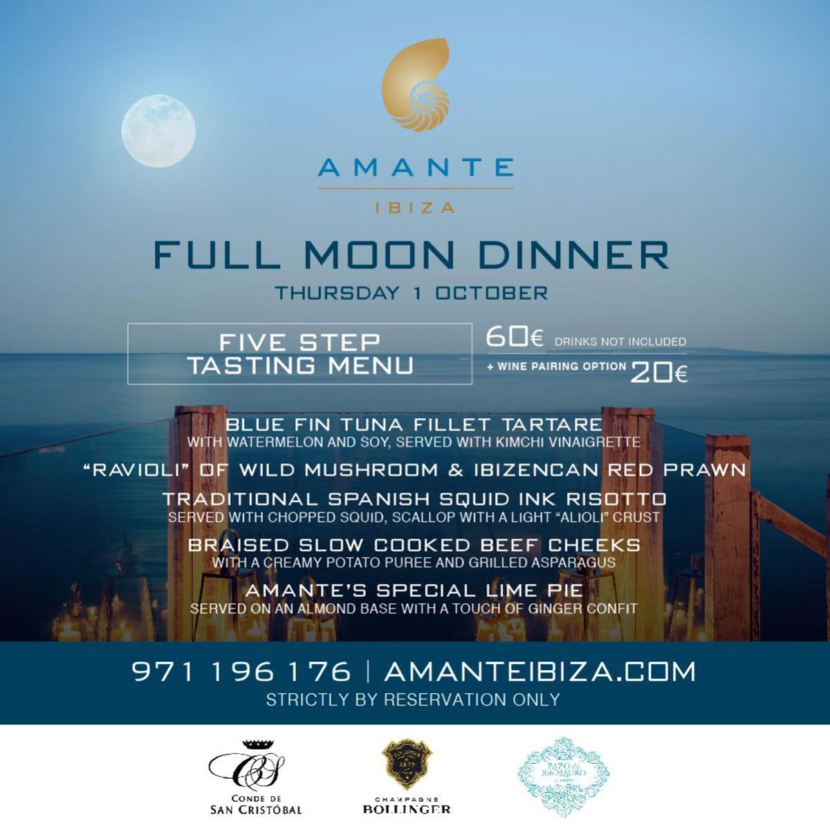 Dinner Under The Full Moon In Amante Ibiza
