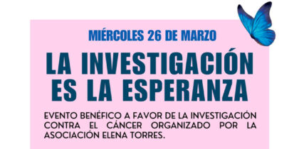 La investigación es la esperanza, evento por la Asociación Elena Torres en Teatro Pereyra